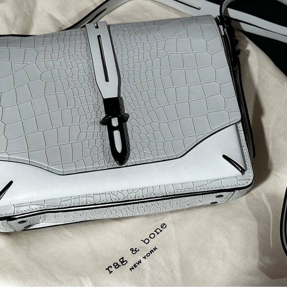 Rag & Bone Croc Embossed Enfield Shoulder bag - Picture 8 of 9
